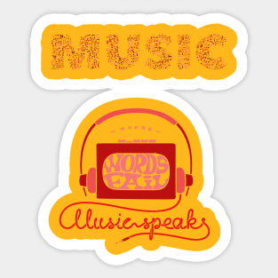 Music speaks Sticker